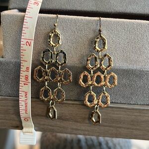 Gold chandelier earrings